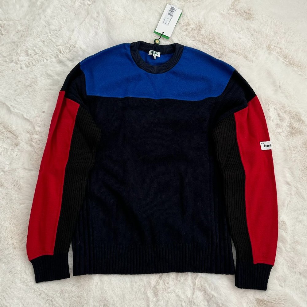 Kenzo Colorblock Wool Sweater/ Size M / New with Tags